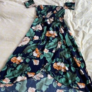 Hawaiian print dress